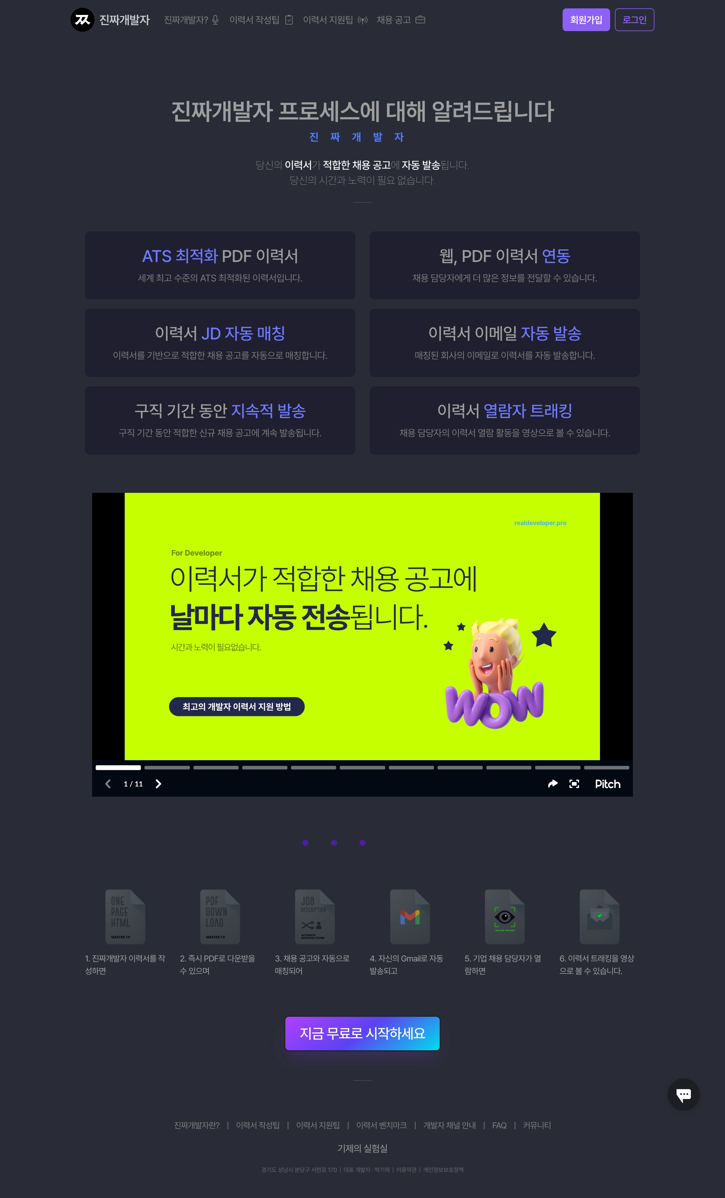 Real Developer Platform Screenshot - Park Kije Portfolio